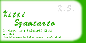 kitti szamtarto business card