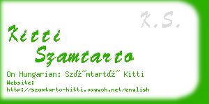 kitti szamtarto business card